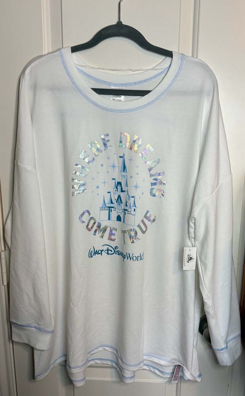 NWT Disney Where Dreams Come True Long Sleeve Tee Size 2X